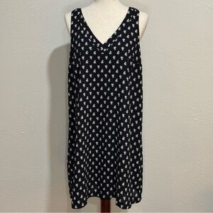 LOFT Black and White Sleeveless Dress Size M